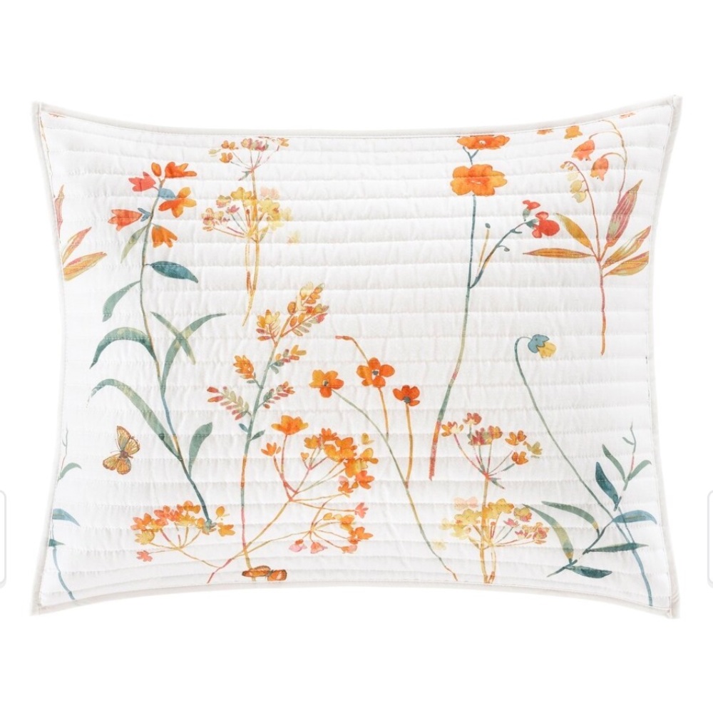 J. Queen New York Bridget Pillow Quilted Standard Sham in Coral